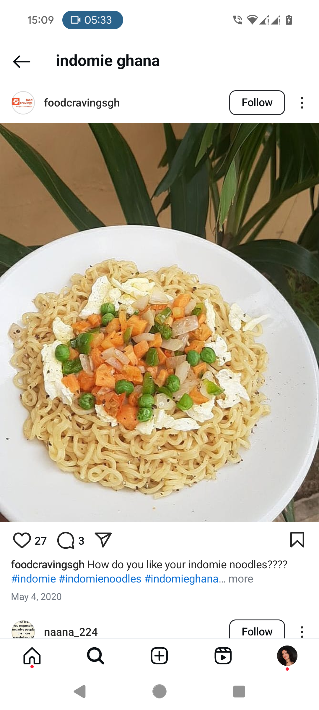 Indomie community post